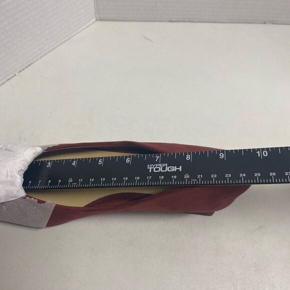 C.PARAVANO Alessia Women’s Red Suede Leather Pumps Size EU 40 US 9.5 Block Heels - Picture 5 of 8